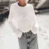 Camiseta Sexy de Renda Transparente de Manga Longa Estilo Europeu e Americano, Cobertura da Marca Trendy de Alta Qualidade com Proteção Solar, Caimento Solto, Top Interno Emagrecedor