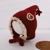 Gorro para Bebé para Otoño e Invierno, Gorro de Punto Cálido y Grueso con Orejas y Punta para Niñas, Gorro de Lana a Prueba de Viento para Bebés para Salidas