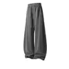 Calça Jogger Lisa Colorida Curva Masculina 2026 Primavera Toque de Luxo Peso Pesado Solta Casual Versátil Esportiva