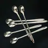 C18 mango largo acero inoxidable no magnético cuchara larga 18cm cuchara de café cuchara para helado doméstico cuchara mezcladora para bebidas frías suministro de un yuan