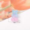 Japonés y Coreano Nuevo Brillo de Dos Colores Caricatura Oso Dulce DIY Accesorios de Resina Material de Relleno Transparente para Funda de Teléfono Móvil