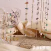 Moda Europea y Americana Nicho Celebridad de Internet Primavera y Verano Popular Collar Acero Inoxidable Chapado en Oro de 18K Cadena de Grava Natural Pulsera