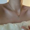 Collar con colgante de acero de titanio y ruyi ping an para mujer, novedad de primavera de 2024, de lujo, ligero, para clavícula, venta al por mayor.