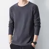 Camiseta Base de Forro Polar Doble Cara con Cuello Semi-Alto, Talla Grande para Hombre Otoño e Invierno 2025, Prenda Interior y Exterior de Manga Larga