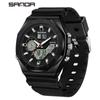 Reloj electrónico de cuarzo deportivo multifuncional a la moda transfronterizo, resistente al agua, con doble pantalla, calendario, para exteriores, en stock, lote