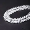 Cristal Blanco Natural Cuentas Largas DIY Hecho a Mano Cuentas Sueltas Accesorios para Cuentas Joyería de Mano de Cristal Cuentas Redondas Semi-Terminadas