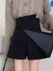 Sentido del diseño nicho shorts irregulares mujer primavera 2024 nuevo elegante cintura alta adelgazante estilo coreano falda pantalón línea A
