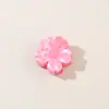 Nuevo y Elegante Pasador Sencillo para Medio Peinado con Flor de Plástico Lateral, Versátil Accesorio para el Cabello en la Parte Trasera de la Cabeza