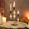 Candelabro de Hierro con Cuentas de Madera Retro Iluminación para el Hogar Interior Comedor Sala de Estar Decoración de Escritorio Utilería para Rodajes de Cine y Televisión