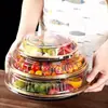 Cajas desechables color oro para cortar fruta, divisores de fruta de grado alimenticio, loncheras, platones para sashimi y cajas de picnic