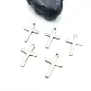 Colgante de cruz de acero inoxidable para hacer tú mismo etiqueta de cruz brillante accesorios para manómetros accesorios de joyería de acero inoxidable