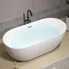 Bañera ovalada independiente de una sola pieza de acrílico para uso doméstico y para adultos, para hoteles y casas de huéspedes, con aislamiento de doble capa