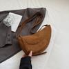 Bolso Nuevo de Ante de Nicho para Mujer 2025 Estilo Occidental Bolso Cruzado de Aspecto Caro de un Solo Hombro para Debajo del Brazo Bolso Dumpling