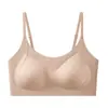 Lavável à Máquina com Bojo Fixo, Efeito Base, Invisível, Sem Costura, Push-Up, Anti-Queda, Respirável, Decote em U, Costas Bonitas, Roupa Íntima Feminina
