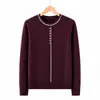 Nuevo Estilo Ropa para Madres Otoño/Invierno Top de Punto Cuello Redondo para Mujeres de Mediana Edad y Mayores Moda Chic Versátil Suéter Capa Base