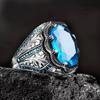 Anillo Cao Shi con diseño retro transfronterizo, accesorios de lujo creativos y explosivos, anillo dominante de lujo europeo y americano para mujer.