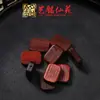 Palo de rosa Cinco Sutras Accesorios DIY Amuletos de talla de madera Accesorios Tai Sui Colgante Cadena para teléfono