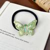 Duowei Jewelry Super Hada Horquilla de Mariposa Tridimensional Sentido Avanzado Diamante Cuerda para el Cabello Anillo para el Cabello Cola de Caballo Alta Clip para Cabello Versátil