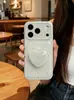 Funda de teléfono de lunares adecuada para Apple 17 Pro Max, iPhone 18, diseño simple, 16, soporte con forma de corazón, 15, estilo coreano