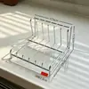 Estante de almacenamiento de platos de acero inoxidable 304 estilo japonés en forma de L para encimera de cocina, cajón, gabinete, escurreplatos