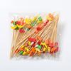 Palitos de fruta desechables, tenedores de fruta, cócteles, desechables, decorativos, creativos, de bambú, de calabaza de azúcar, de dibujos animados, de hamburguesas, letreros de cuerda