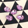 Atacado do fabricante 13*18mm strass gota de lágrima acessórios de joias DIY fundo pontiagudo cristal strass de formato especial strass de vidro atacado celular