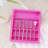 Cabezal de pulido de diamante para uñas ruso, caja frontal, pelador, herramienta para pulir uñas