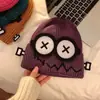 Gorro de Lana Tejido Divertido y Lindo, Atmosférico Otoño e Invierno Nuevo de Moda Dibujos Animados Cálido y a Prueba de Frío Gorro de Lana
