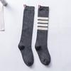 Calcetines de Mujer de Estilo Trendy de Celebridad de Internet con Cuatro Rayas Estilo JK de Media Pantorrilla, Calcetines Holgados de Longitud hasta la Pantorrilla Estilo Japonés y Coreano Estilo Académico