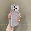 Adequado para capa de celular Apple 17, proteção total da borda, nova capa de silicone anti-queda para iPhone 16 para mulheres, 15 Pro Max com padrão de estrelas de tela cheia