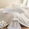 Nuevo Hotel de Lujo Mismo Estilo Sarja Algodón Amigable con la Piel Juego de Cuatro Piezas Posada Folclórica Funda Nórdica Engrosada Sábana Plana Sábana Ajustable Venta al por Mayor