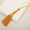 10 cm de Largo Borla Xiangyun Ruyi Oreja Colgante Ventilador Antiguo Oreja Hogar Hanfu Solapa de Presión Accesorios Colgantes Oreja