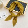 Lenço Quadrado Pequeno Liso 70 Dobras Feminino Liso Quatro Estações Leve de Seda Lenço Profissional de Primavera e Outono Lenço Decorativo