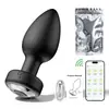 Brinquedo de Plug Anal com Controle Remoto, Dispositivo Vibratório de Masturbação Anal com Controle Remoto, Brinquedo Sexual para Adultos, Silicone Elétrico Sm para Exterior