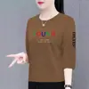 Comércio Eletrônico Transfronteiriço Comércio Exterior Camiseta de Sete Mangas Feminina Mãe de Meia-Idade Elegante Redutora de Idade Top Solto Emagrecedor