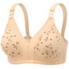 Novo Sutiã Estampado para Mães de Meia-Idade e Idosas, Sutiã Feminino com Alças de Ombro, Confortável Push-Up, Estilo Fino sem Aros