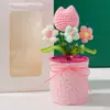 Portalápices Navideño de Alta Gama, Práctico Ramo de Flores de Girasol Tejidas Hecho a Mano, Adorno Conmemorativo, Regalo de Agradecimiento para Maestros