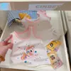 [Personalizado] Colete Infantil Bebê Algodão Puro Top Meninos e Meninas Primavera e Verão Roupa de Casa Desenho Animado Sem Mangas Pijama Caixinha