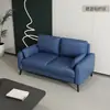 Sofá minimalista italiano, adequado para apartamentos pequenos, salas de estar, quartos, imóveis para aluguel e lojas de roupas; um sofá popular de dois ou três lugares