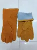 Guantes de cuero para soldar de piel de vaca, protección laboral exotérmica, guantes de piel de vaca anti-quemaduras, guantes para soldador resistentes al desgaste, alargados, engrosados, fabricantes de protección laboral