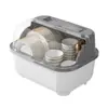 Caja de Almacenamiento para Vajilla de Cocina Doméstica con Cajón Bandeja de Drenaje para el Piso Estante de Almacenamiento para Platos Cubiertos a Prueba de Polvo