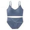 Conjunto de Sutiã Grande Tamanho Transfronteiriço Fitness Esportes U Grande Costas Bonitas Top Tubo Calcinha Fio Dental Sem Costura Roupa Íntima para Mulheres