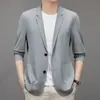 Ropa de Protección Solar para Hombre Verano Nuevo Traje Pequeño Camisa de Manga Larga con Protección Solar Color Sólido Top Delgado Traje de Hombre Ropa para la Piel