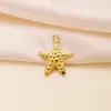 Colgante Individual Transfronterizo Europeo y Americano Accesorios de Acero Inoxidable Estrella de Mar Collar Redondo Accesorios Exquisitos y Lindos Accesorios para Joyería DIY