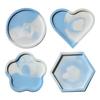 Jiahuimei diy drop cup pad molde de silicone oval gesso bandeja resina armazenamento molde ponto atacado