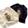 Camiseta de Manga Larga para Niños Primavera y Otoño Algodón Puro Dibujos Animados Ropa Interior Nueva para Niños Tops para Niñas Estampados Ropa de Otoño para Bebés