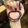 Pulsera de Cuentas de Turmalina Rosa, Diseño de Nicho, Estilo Nuevo, Pulsera de Estilo Chino Nuevo, Joyería de Amistad de Estilo Nacional de Gama Alta
