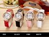 Comercio exterior AliExpress pedrería luminosa cuero deslizante taladro reloj reloj de cuarzo damas mano deslizante taladro reloj 773