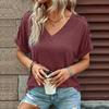 2023 Primavera e Verão Exportação de Roupas Femininas Amazon Cross-Border Novos Tops Europeus e Americanos Pure Color Twist Button Moda Camiseta de Manga Curta para Mulheres