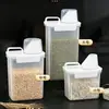 Contenedor de arroz estilo japonés, frasco para almacenar harina, caja sellada a prueba de insectos y humedad para granos, almidón, frijoles, arroz y cereales